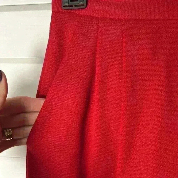 Dana Buchman Wool Pleated Pants Size 4P Red - Picture 4 of 9